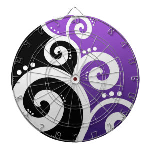 Funky Swirls Purple Dartboard