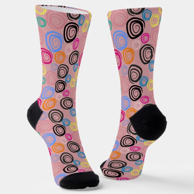 Funky Swirls Socks (Angled)