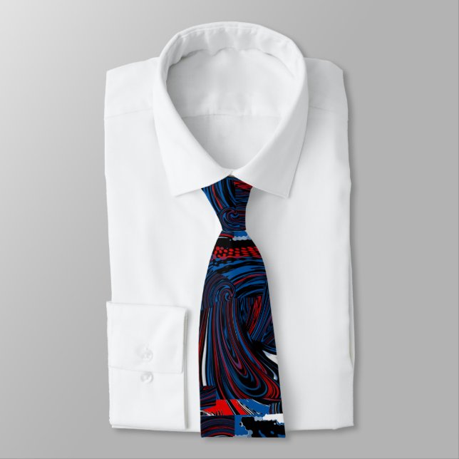 Funky Swirls Tie (Tied)