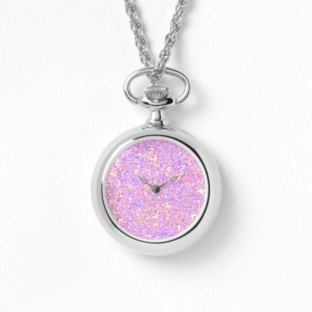 Funky Swirly Boho Hippie Colourful Abstract Marble Watch (Front)
