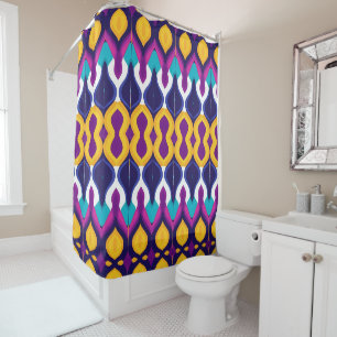 Funky symmetrical pattern shower curtain