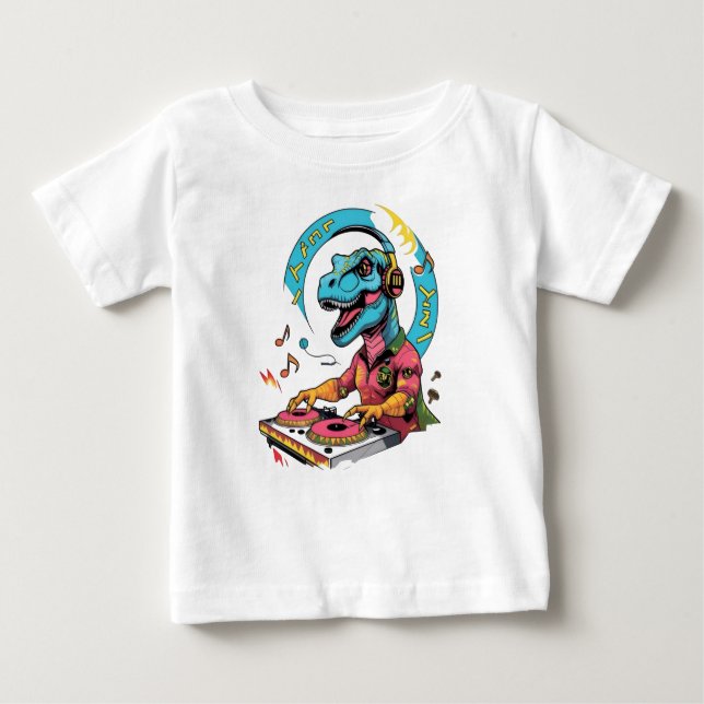  Funky T-Rex Music Lover Tee (Front)