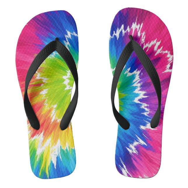 Funky Tie Dye Chappal 🌈✨ Thongs (Footbed)