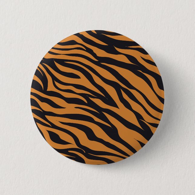 Funky Tiger Stripes Wild Animal Patterns Gifts 6 Cm Round Badge (Front)