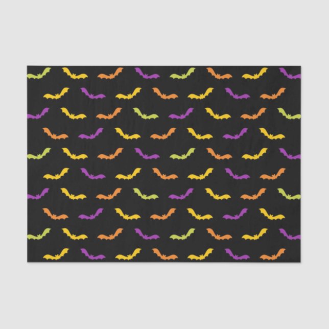 Funky Trendy Retro Abstract Halloween Pattern Tissue Paper (Front)