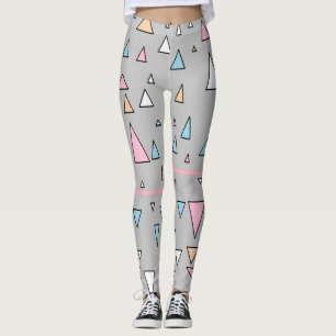 Funky Triangles Pastel Colours Leggings