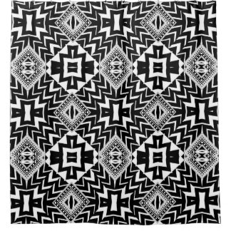 Funky Tribal Chevron Pattern Shower Curtain