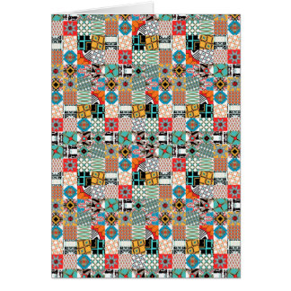 Funky Tribal Patchwork Geometric Pattern