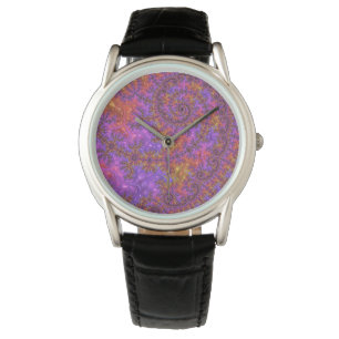 Funky Trippy Colourful Vibrant Spiralling Fractal Watch