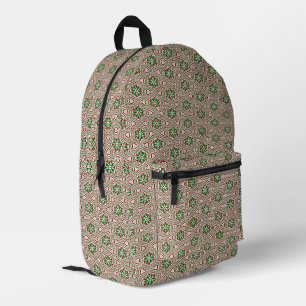 Funky Trippy Eclectic Boho Christmas Kaleidoscope Printed Backpack