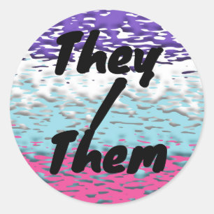 Funky Trippy Ripply Groovy Multisexual Pride Flag Classic Round Sticker