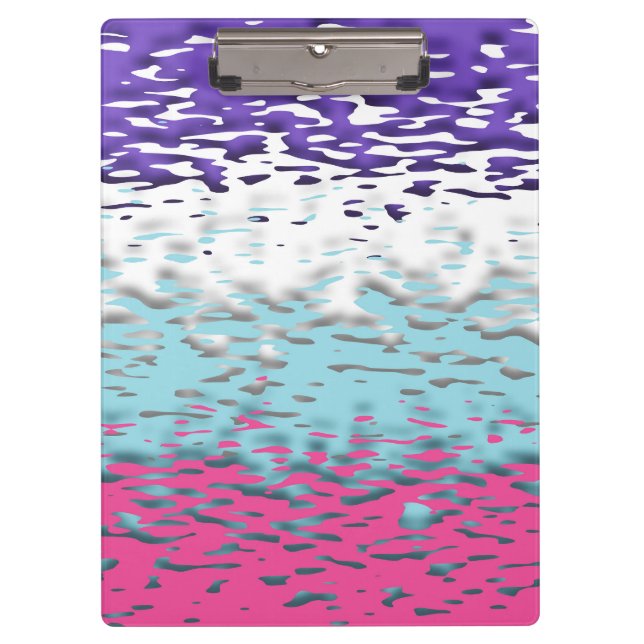 Funky Trippy Ripply Groovy Multisexual Pride Flag Clipboard (Front)