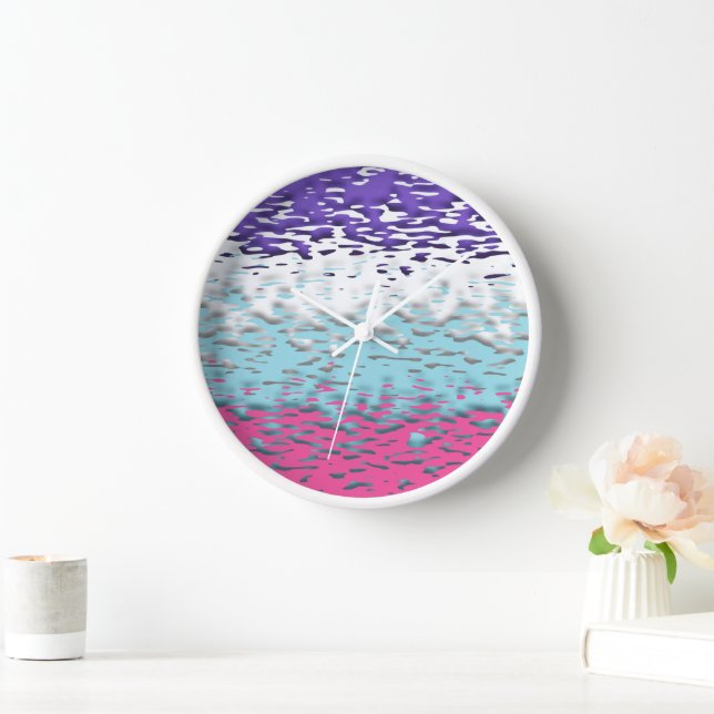 Funky Trippy Ripply Groovy Multisexual Pride Flag Clock (Home)