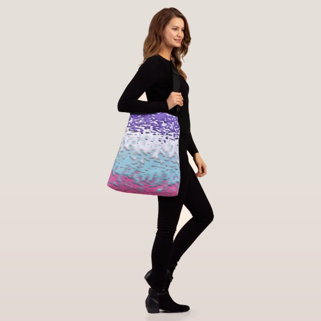 Funky Trippy Ripply Groovy Multisexual Pride Flag Crossbody Bag (On Model)