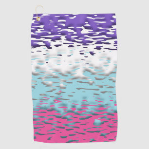 Funky Trippy Ripply Groovy Multisexual Pride Flag Golf Towel