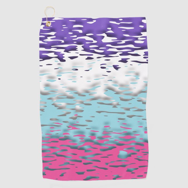 Funky Trippy Ripply Groovy Multisexual Pride Flag Golf Towel (Front)