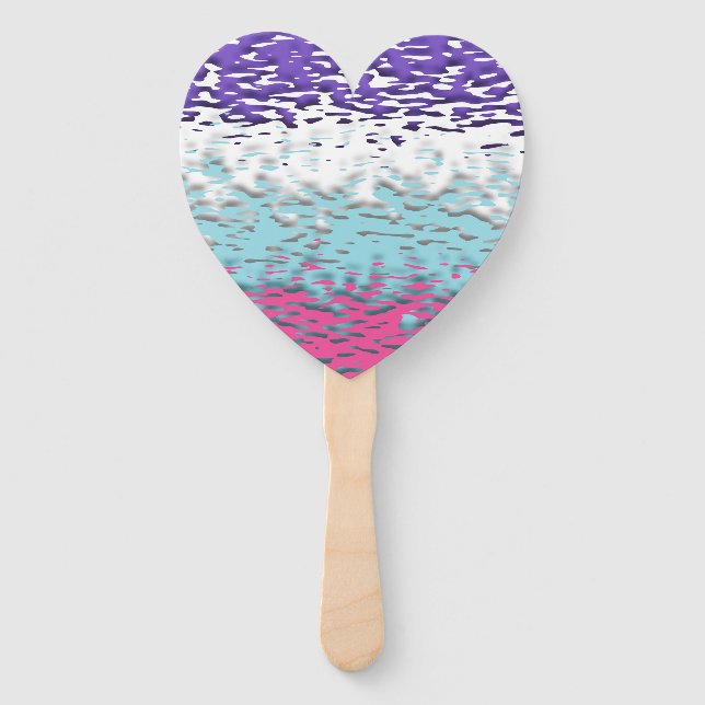 Funky Trippy Ripply Groovy Multisexual Pride Flag Hand Fan (Front)