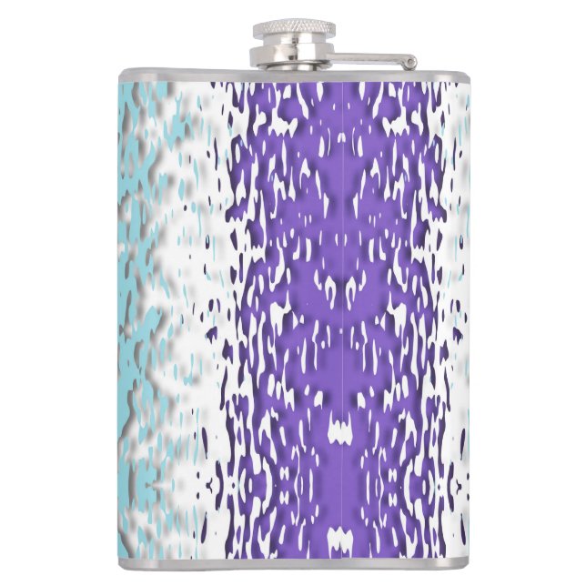 Funky Trippy Ripply Groovy Multisexual Pride Flag Hip Flask (Back)