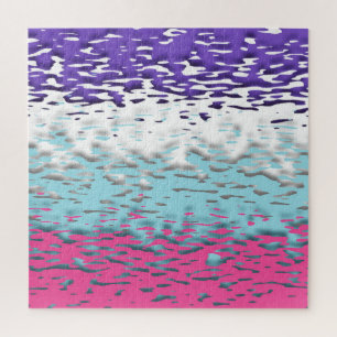 Funky Trippy Ripply Groovy Multisexual Pride Flag Jigsaw Puzzle