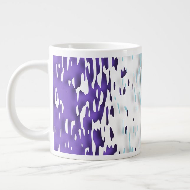 Funky Trippy Ripply Groovy Multisexual Pride Flag Large Coffee Mug (Left)