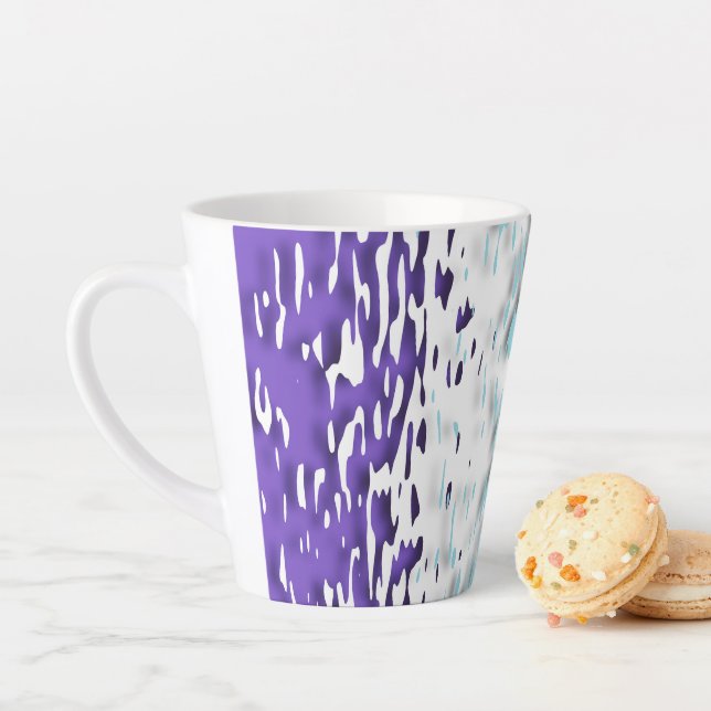 Funky Trippy Ripply Groovy Multisexual Pride Flag Latte Mug (In Situ)