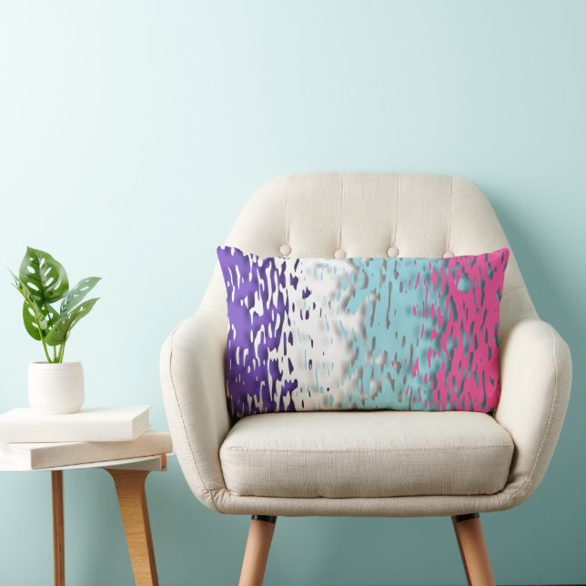 Funky Trippy Ripply Groovy Multisexual Pride Flag Lumbar Cushion (Chair)