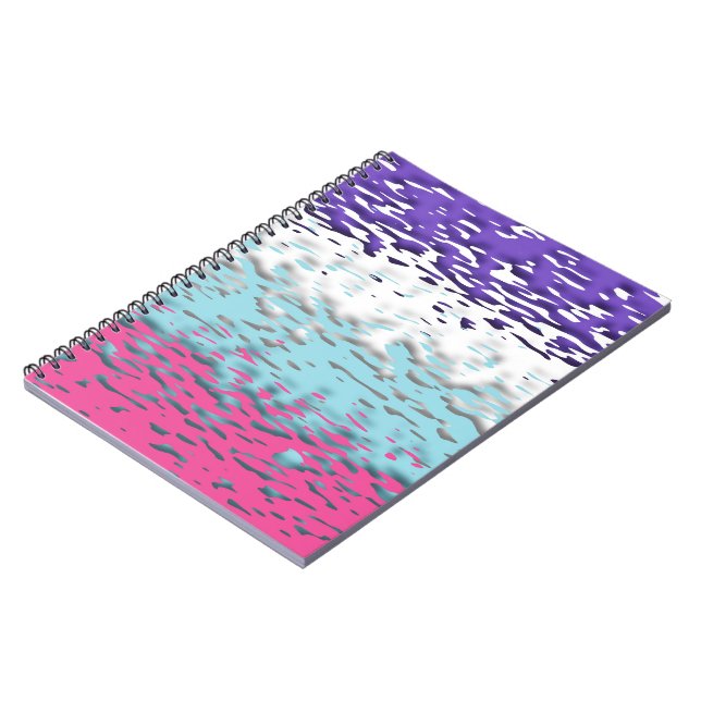 Funky Trippy Ripply Groovy Multisexual Pride Flag Notebook (Left Side)