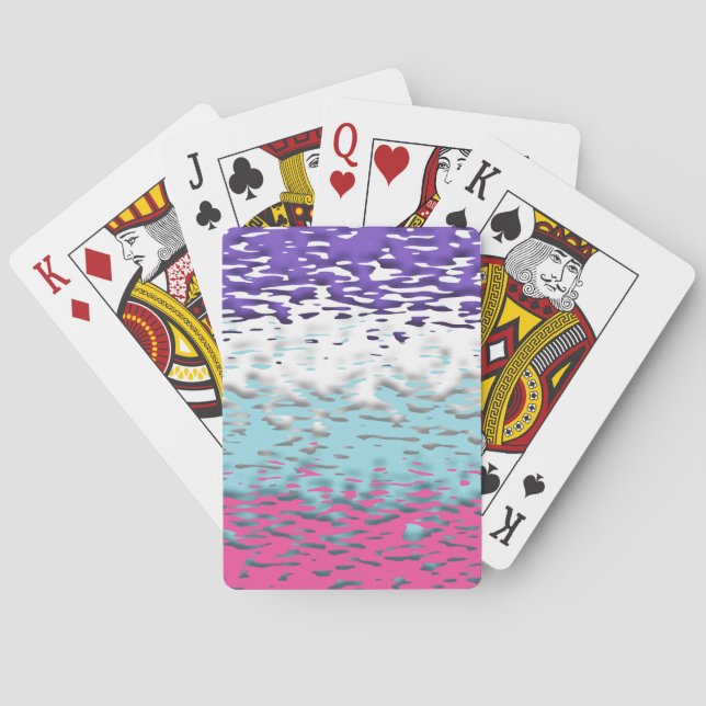 Funky Trippy Ripply Groovy Multisexual Pride Flag Playing Cards (Back)