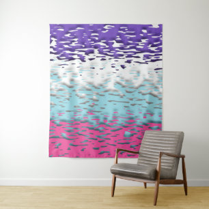 Funky Trippy Ripply Groovy Multisexual Pride Flag Tapestry
