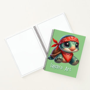 Funky Turtle Kids Sketch Notebook
