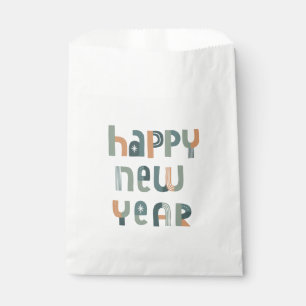 Funky Typography Happy New Year design Favour Bag