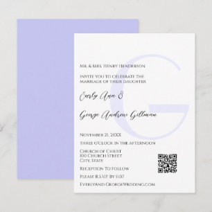 Funky UpBeat Modern Monogram Wedding Invitation Postcard