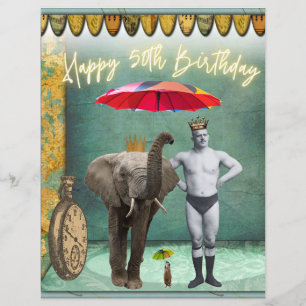 Funky Vintage Strongman 50th Birthday Scrapbooking