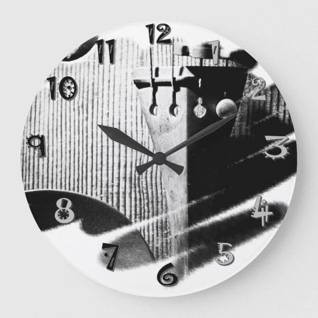 Funky Violin Wall Clock (Front)