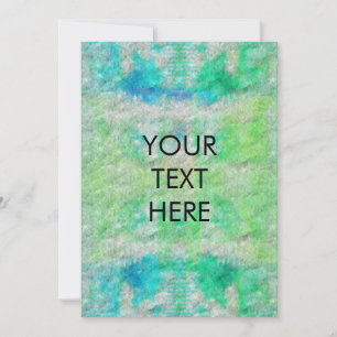 Funky Watercolor Tie Dye Thank You Blank Card