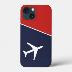 Funky White Plane Aeroplane Pilot Aviation iPhone 13 Mini Case