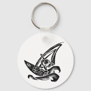 Funky Windsurfer Key Ring