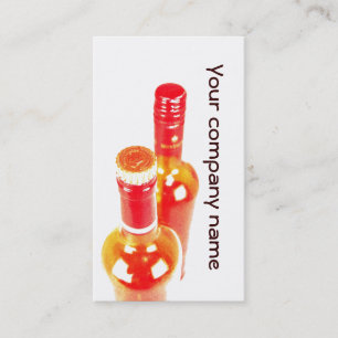 funky wine bottles business card template