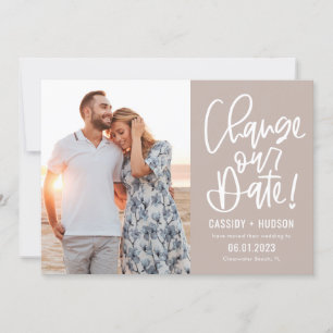 Funky Writing Editable Colour Change The Date Card