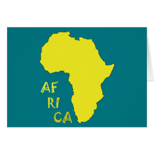 Funky Yellow Africa Map
