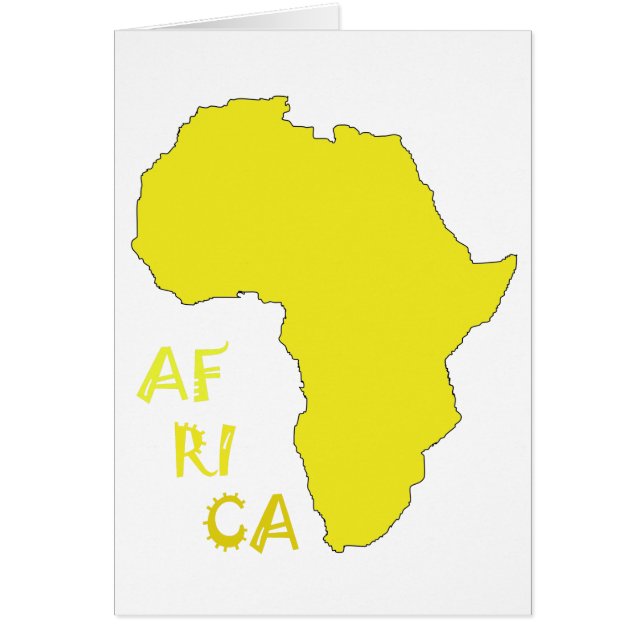 Funky Yellow Africa Map (Front)