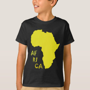 Funky Yellow Africa Map T-Shirt