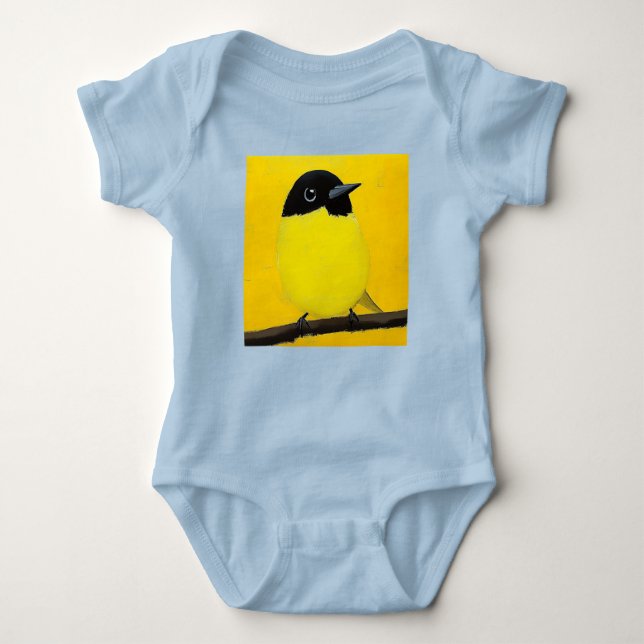 Funky Yellow Bird Art | Joyful & Bold Shirt Design (Front)