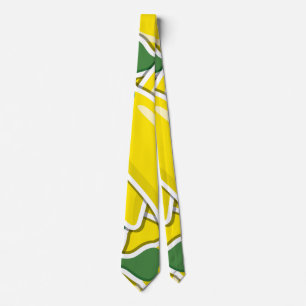 Funky yellow chilli peppers tie