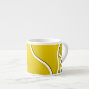 Funky yellow pear espresso cup