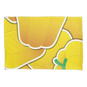 Funky yellow pepper pillowcase