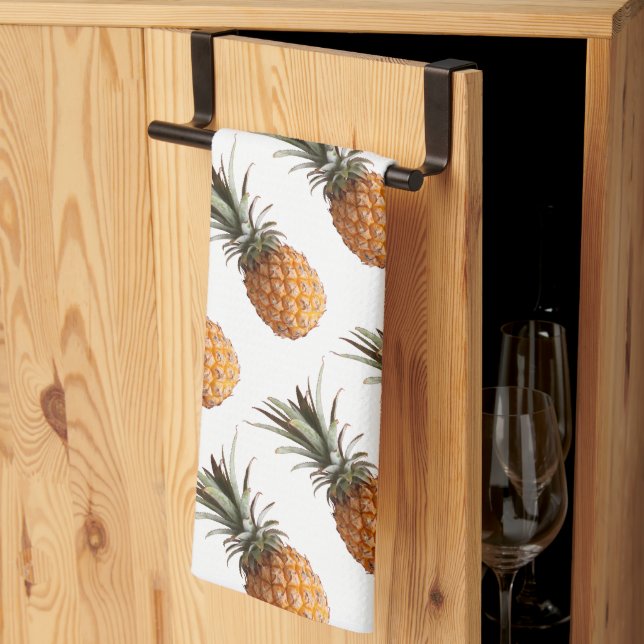 Funky Yummy Pineapple Pineapples Tea Towel (Thirds Fold)