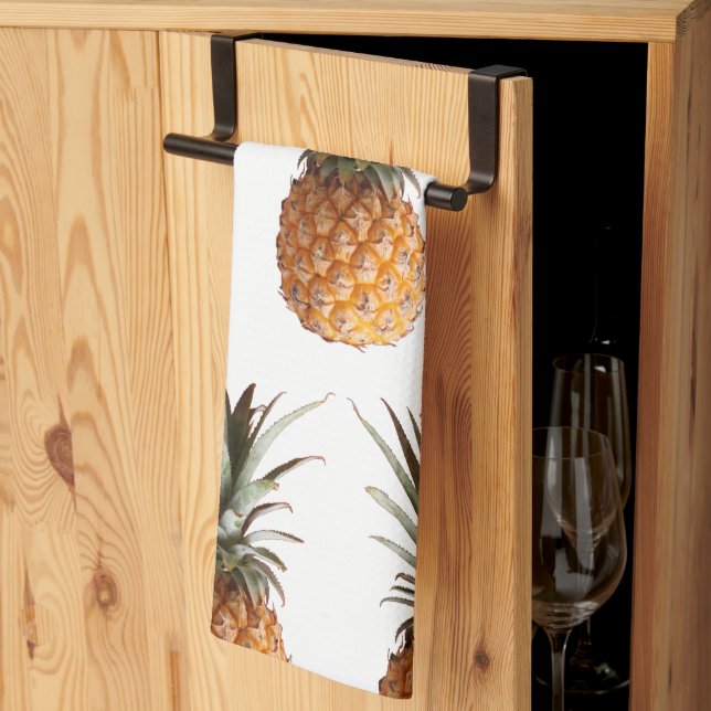 Funky Yummy Pineapple Pineapples Tea Towel (Thirds Fold)