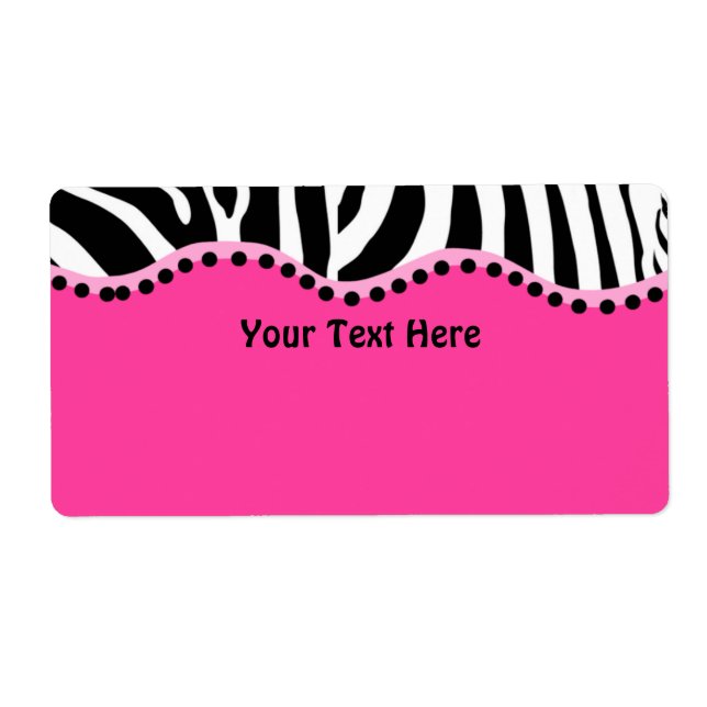 Funky Zebra Avery Label (Front)