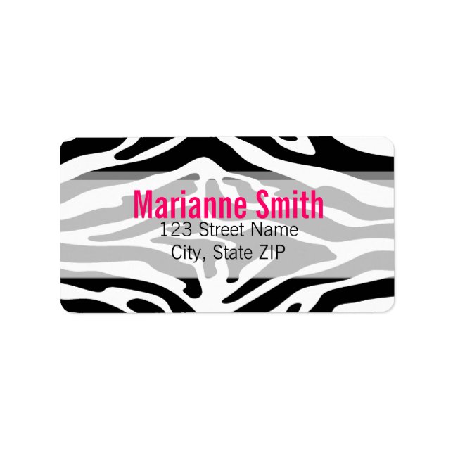 Funky Zebra Label (Front)